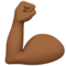 Flexed Biceps - Medium Black emoji on Apple